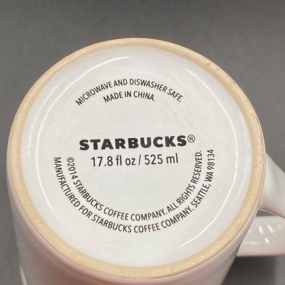 Starbucks 17.8oz Coffee Cup 2014 Green/White - Picture 6 of 6
